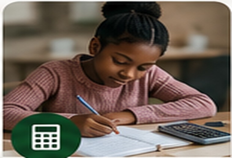 Student practicing mathematics